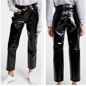 Rag & Bone Women's Black Patent Trousers